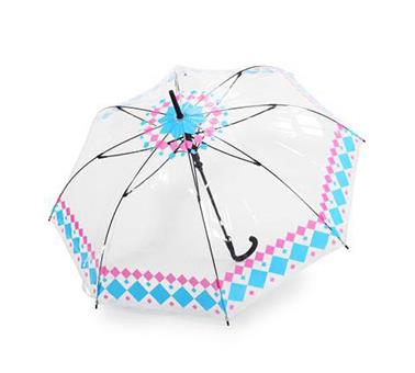 女王PVC透明直杆傘